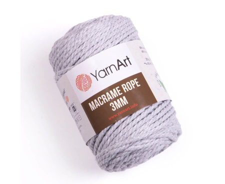 YarnArt Макраме Rope 3mm №756 (светло-серый)