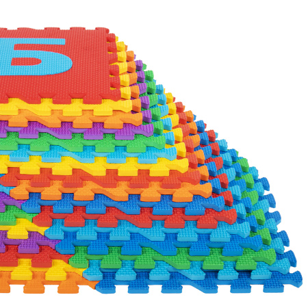 Коврик-пазл напольный 2,4х1,2 м, мягкий, "Алфавит", 32 элемента 30х30 см, толщина 1 см, ЮНЛАНДИЯ, 664657 - Игрушки развивающие