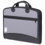 Папка-портфель пластиковая BRAUBERG А4+ (375х305х60 мм), 4 отделения, 2 кармана, серая, 228685 - Портфели пластиковые