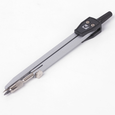 Готовальня BRAUBERG "Architect", 7 предметов: циркуль + кронциркуль с рейсфедором, рейсфедер + держатель, 2 вставки, грифель, 210346 - Циркули и готовальни