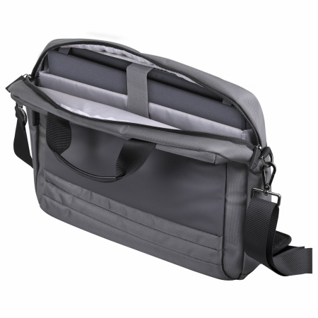 Сумка портфель BRAUBERG Expert с отделением для ноутбука 15,6", 2 отделения, серая, 30х40х12 см, 270825 - Сумки деловые с отделением для ноутбука и планшета