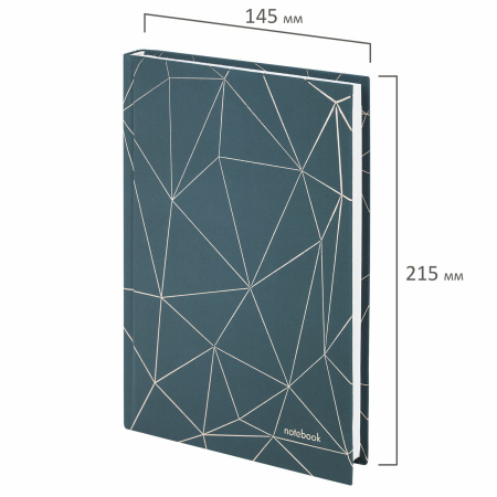 Ежедневник недатированный А5 (145х215 мм), ламинированная обложка с фольгой, 128 л., STAFF, "Silver", 113526 - Ежедневники с твердой обложкой