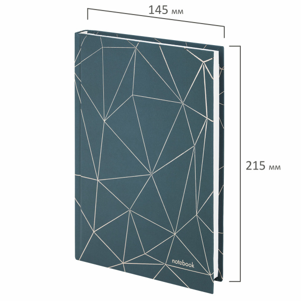 Ежедневник недатированный А5 (145х215 мм), ламинированная обложка с фольгой, 128 л., STAFF, "Silver", 113526 - Ежедневники с твердой обложкой
