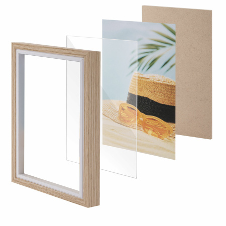 Рамка BRAUBERG LOFT THREE-IN-ONE, НАБОР 3 штуки, фото разного размера, акриловый экран, 17х22 см, 391289 - Рамки для дипломов, сертификатов, грамот, фотографий