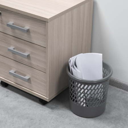 Корзина для бумаг STAFF "Basic" сетчатая, 11 л, серая, 237918 - Корзины для бумаг