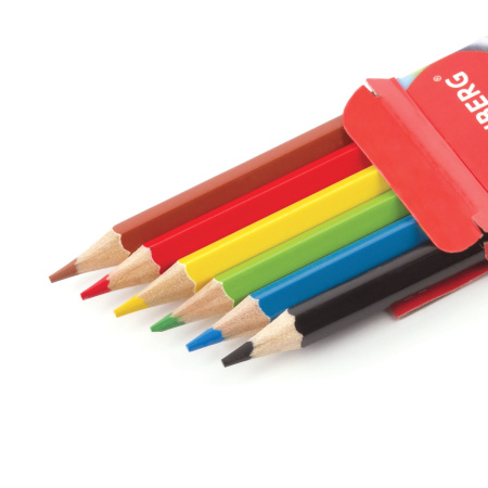 Карандаши цветные BRAUBERG "My lovely dogs", 6 цветов, заточенные, картонная упаковка, 180518 - Карандаши цветные