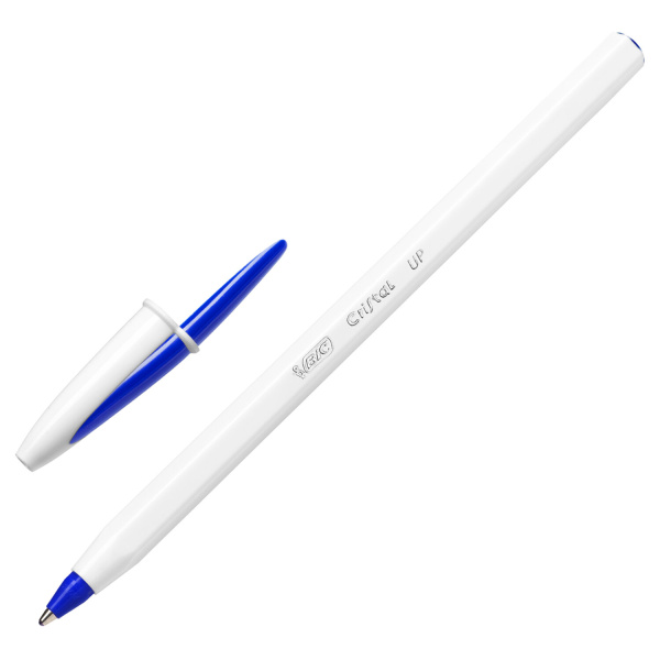 Ручки шариковые BIC "Cristal Up", НАБОР 4 шт., СИНИЕ, узел 1 мм, линия письма 0,32 мм, блистер, 949875 - Ручки шариковые неавтоматические
