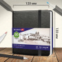 Скетчбук, слоновая кость 140 г/м2 120х120 мм, 80 л., КОЖЗАМ, резинка, BRAUBERG ART CLASSIC, черный, 113191 - Альбомы, скетчбуки и бумага для графики и эскизов