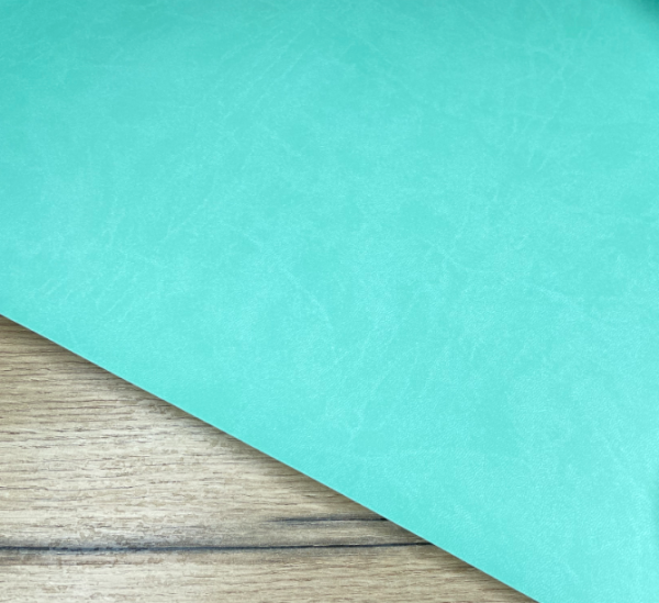 Переплетный кожзам (Италия) матовый, цвет мятный, отрез 35*50 см - Кожзам и экокожа