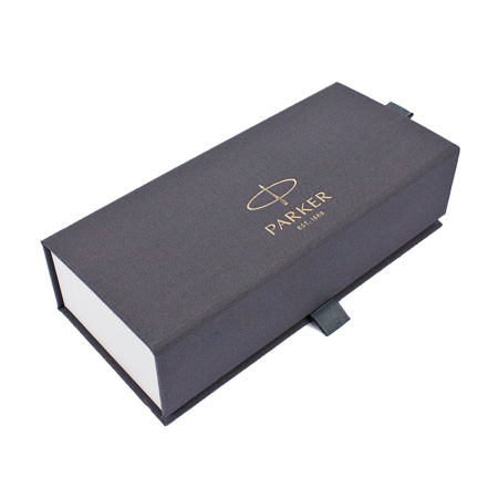 Ручка перьевая PARKER "Sonnet Core Stainless Steel GT", корпус серебристый, позолоченные детали, черная, 1931504 - Ручки перьевые подарочные