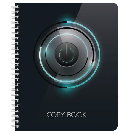 Тетрадь А5, 48 л., BRAUBERG, гребень, клетка, выборочный лак, ГЛОБАЛЬНАЯ СЕТЬ, 402819 - Тетради 40-48 листов