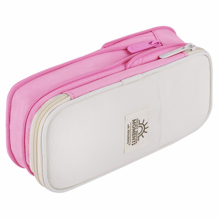 Пенал-трансформер BRAUBERG, полиэстер, 22х10х3 см, "Crystal rose", 271563 - Пеналы мягкие