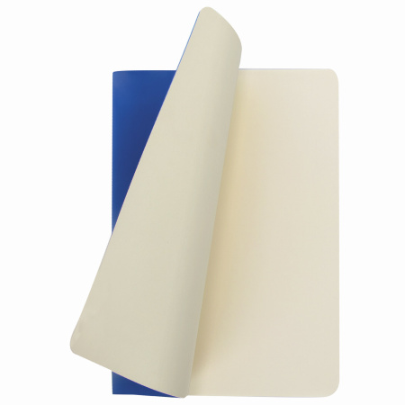 Тетрадь 48 л. в клетку обложка кожзам SoftTouch, сшивка, A5 (147х210мм), СИНИЙ, BRAUBERG RAINBOW, 403876 - Тетради 40-48 листов