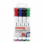 Маркеры стираемые для белой доски НАБОР 4 ЦВЕТА, BRAUBERG "CLASSIC", 3 мм, с клипом, 152117 - Маркеры для досок