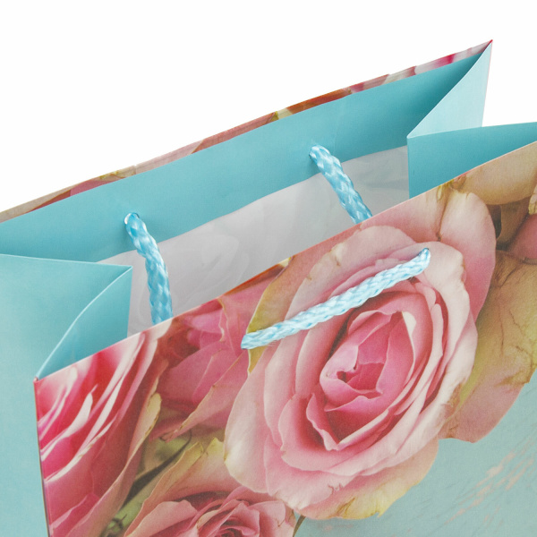 Пакеты подарочные 17,8x9,8x22,9 см, "Нежность", ламинированные ЗОЛОТАЯ СКАЗКА, 10 штук - Подарочные пакеты