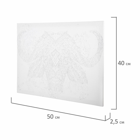 Картина по номерам 40х50 см, ОСТРОВ СОКРОВИЩ "Этнический бык", на подрамнике, акрил, кисти - Картины по номерам