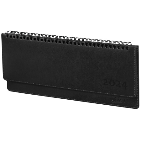 Планинг датированный 2024 305x140 мм GALANT "Ritter", под кожу, черный, 114821 - Планинги