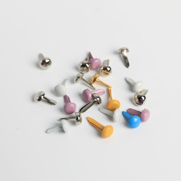 Набор брадсов "Радуга", в упаковке 20 шт., размер  8,8*4,8*0,8 см - Брадсы, анкеры