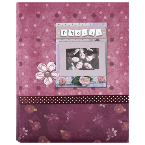 Фотоальбом BRAUBERG на 200 фотографий 10х15 см, твердая обложка, "Друзья", бокс, сиреневый, 390671 - Фотоальбомы