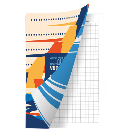 Тетрадь-словарь для записи иностранных слов, А5, 60 л., КОЖЗАМ, сшивка, клетка, "Travel", BRAUBERG, 404037 - Тетради предметные