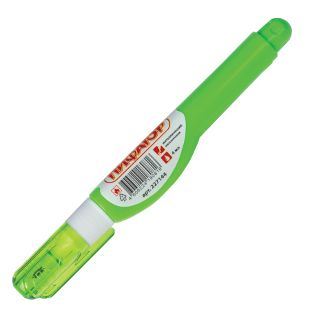 Ручка-корректор ПИФАГОР, 4 мл, металлический наконечник, 227144 - Корректирующие ручки