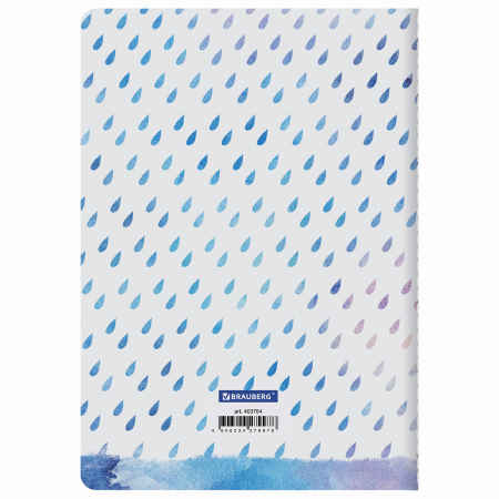 Тетрадь 40 л. в клетку обложка SoftTouch, бежевая бумага 70 г/м2, сшивка, А5 (147х210 мм), ДОЖДИК, BRAUBERG, 403764 - Тетради 40-48 листов