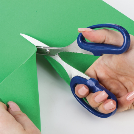 Ножницы для хобби и рукоделия ОСТРОВ СОКРОВИЩ 165 мм, 3-х сторонняя заточка, синие, 237106 - Ножницы для хобби и рукоделия