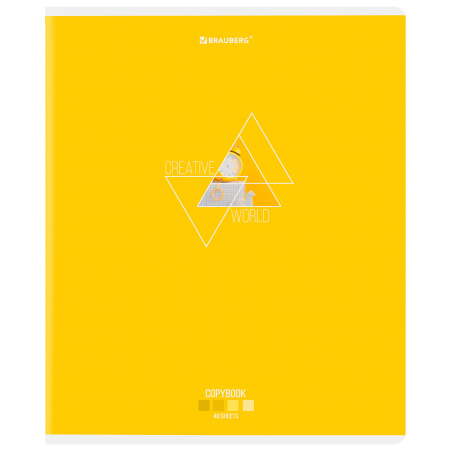 Тетрадь А5, 48 л., BRAUBERG, скоба, клетка, глянцевый лак, "Smart" (микс в спайке), 404345 - Тетради 40-48 листов