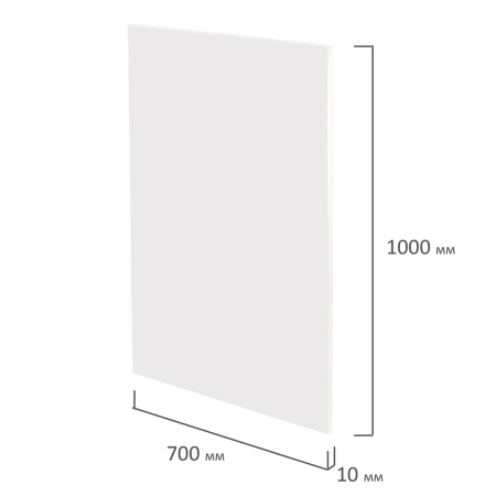 Пенокартон матовый, 70х100 см, толщина 10 мм, белый, КОМПЛЕКТ 5 листов, BRAUBERG, 112476 - Пенокартон