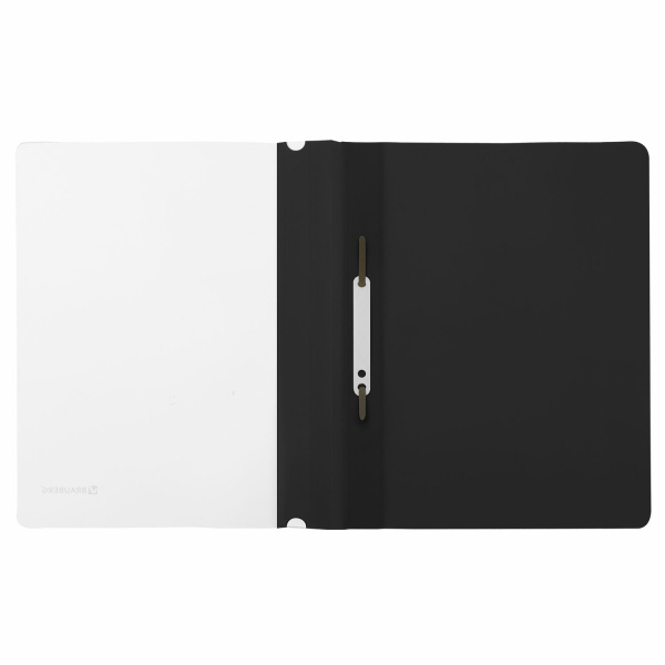 Скоросшиватель пластиковый BRAUBERG, А4, 130/180 мкм, черный, 220382 - Папки-скоросшиватели мягкие