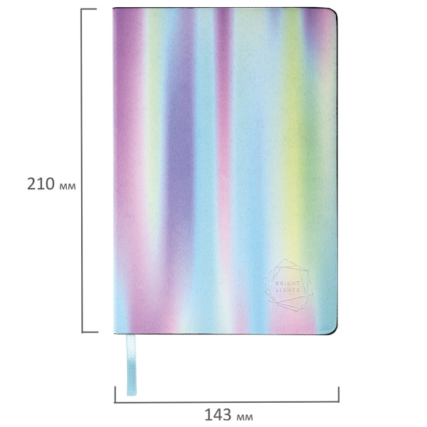 Блокнот А5 (143x210 мм), BRAUBERG VISTA "Gradient", под кожу, гибкий, срез фольга, 80 л., 112083 - Бизнес-блокноты и бизнес-тетради