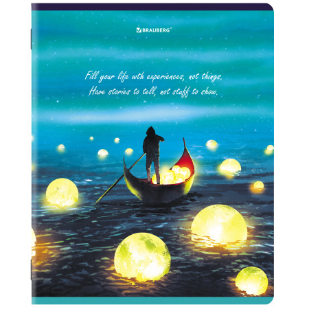 Тетради КОМПЛЕКТ 5 шт., А5, 96 л., BRAUBERG скоба, клетка, глянцевый лак, "Dream World", 404402 - Тетради более 60 листов