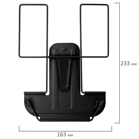 Подставка для книг и учебников BRAUBERG LINE, металлическая, черная, европодвес, 238213 - Подставки для книг