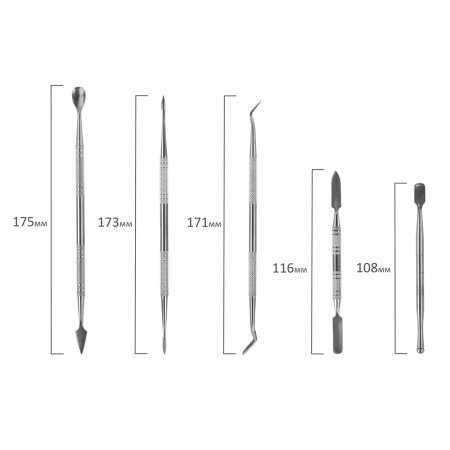 Стеки для лепки и моделирования металлические НАБОР 5 шт., BRAUBERG ART CLASSIC, 271172 - Инструменты для художественно-живописных работ