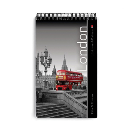 Блокнот А5, 40 л., гребень, ламинированный картон, клетка, Альт, "Города", (5 видов), 3-40-463 - Блокноты