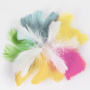 Перья декоративные "Карнавальные", 5-8 см, 24 шт., 6 цветов, пастель, ассорти, ОСТРОВ СОКРОВИЩ, 661377 - Перья для творчества