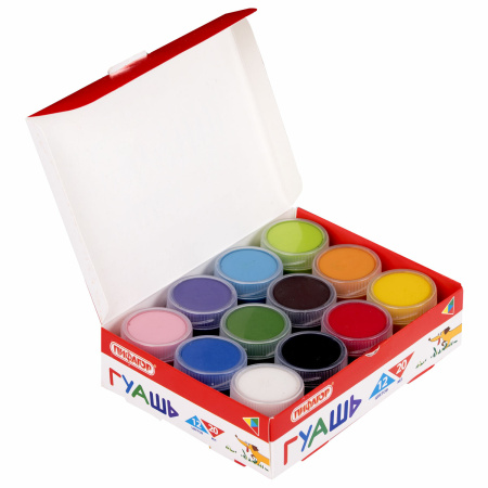 Гуашь ПИФАГОР "ВЕСЕЛАЯ ТАКСА", 12 цветов по 20 мл, 192379 - Краски для детского творчества