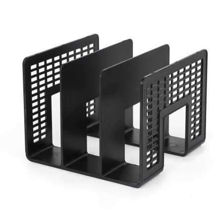 Лоток-сортер для бумаг BRAUBERG "Radikal", 3 отделения, 207х212х165 мм, сетчатый, черный, 235364 - Лотки и подставки секционные