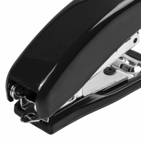 Степлер №10 МИНИ BRAUBERG "Classic", до 12 листов, с антистеплером, черный, 222544 - Степлеры настольные