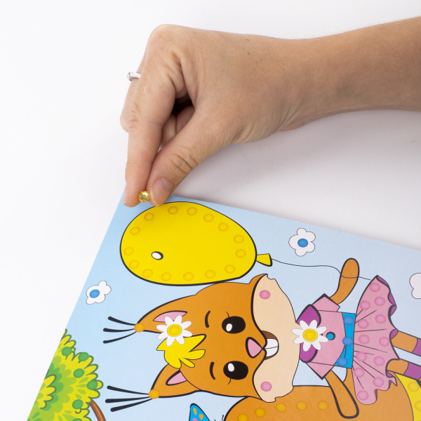 Набор для творчества "Аппликация из страз самоклеящаяся", "Белочка", 20х15 см, ЮНЛАНДИЯ, 662377 - Создание аппликаций