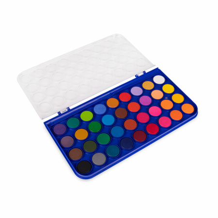 Краски акварельные BRAUBERG "PREMIUM" 36 цветов, круглые кюветы 23 мм, пенал, 191746 - Краски для детского творчества