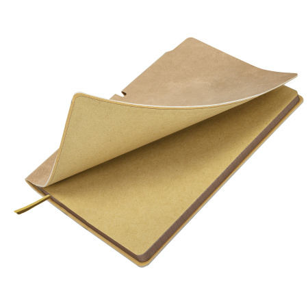 Блокнот А5 (140х200 мм), BRAUBERG "NEBRASKA", под кожу, 80 л., линия, бежевый, 113413 - Бизнес-блокноты и бизнес-тетради