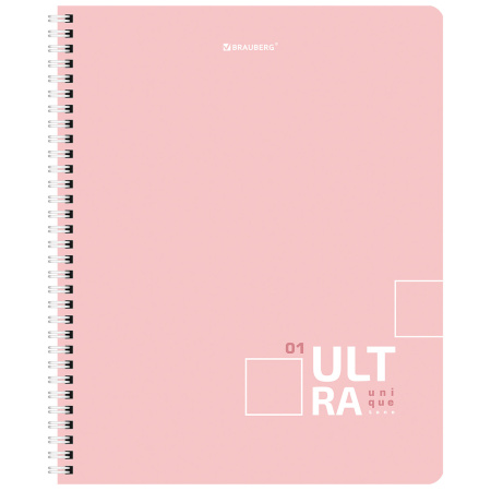 Тетрадь А5 120 л. BRAUBERG, гребень, клетка, "Unique Tone" (4 вида в спайке), 404445 - Тетради более 60 листов