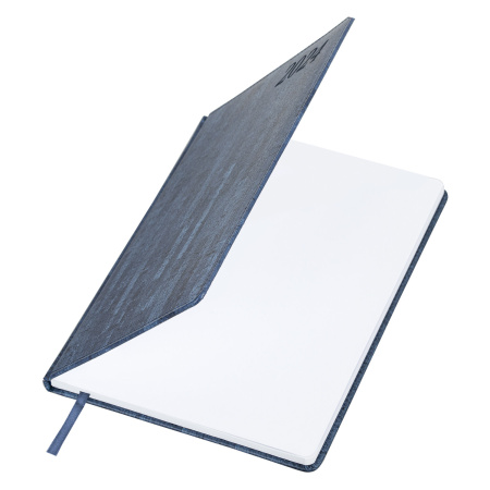 Еженедельник датированный 2024 БОЛЬШОЙ ФОРМАТ А4 210х297 мм, BRAUBERG "Wood", под кожу, синий, 115011 - Еженедельники