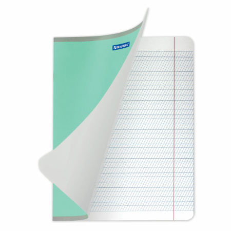 Тетрадь 12 л. BRAUBERG КЛАССИКА NEW частая косая линия с дополнительной горизонтальной, обложка картон, ЗЕЛЕНАЯ, 105693 - Тетради 12-24 листов