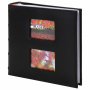 Фотоальбом BRAUBERG "Autumn" на 200 фото 10х15 см, под кожу, бумажные страницы, бокс, черный, 391191 - Фотоальбомы