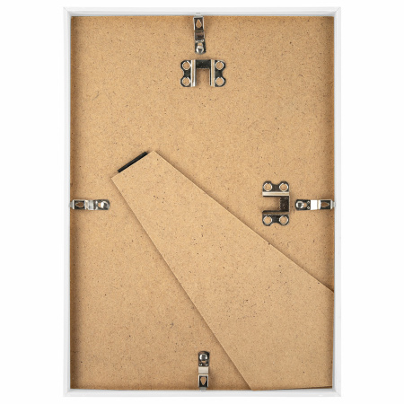 Рамка 21х30 см белая, пластик, багет 8 мм, BRAUBERG "Slim", плотный задник с ножкой, акриловый экран, 391314 - Рамки для дипломов, сертификатов, грамот, фотографий