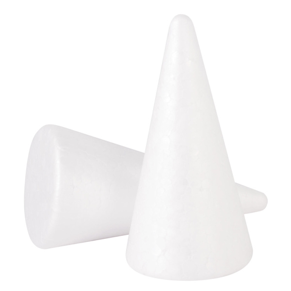 Пенопластовые заготовки для творчества "Конусы", 3 шт., 115 мм, ОСТРОВ СОКРОВИЩ, 661375 - Заготовки и основы для творчества