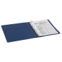 Папка на 4 кольцах BRAUBERG, картон/ПВХ, 35 мм, синяя, до 250 листов (удвоенный срок службы), 221484 - Папки на кольцах