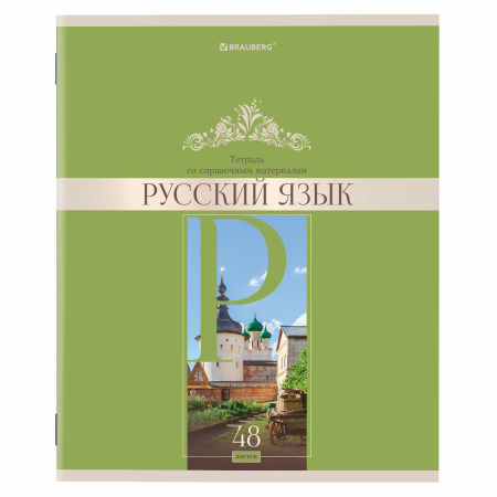 Тетрадь предметная "DELIGHT" 48 л., обложка картон, РУССКИЙ ЯЗЫК, линия, BRAUBERG, 404577 - Тетради предметные